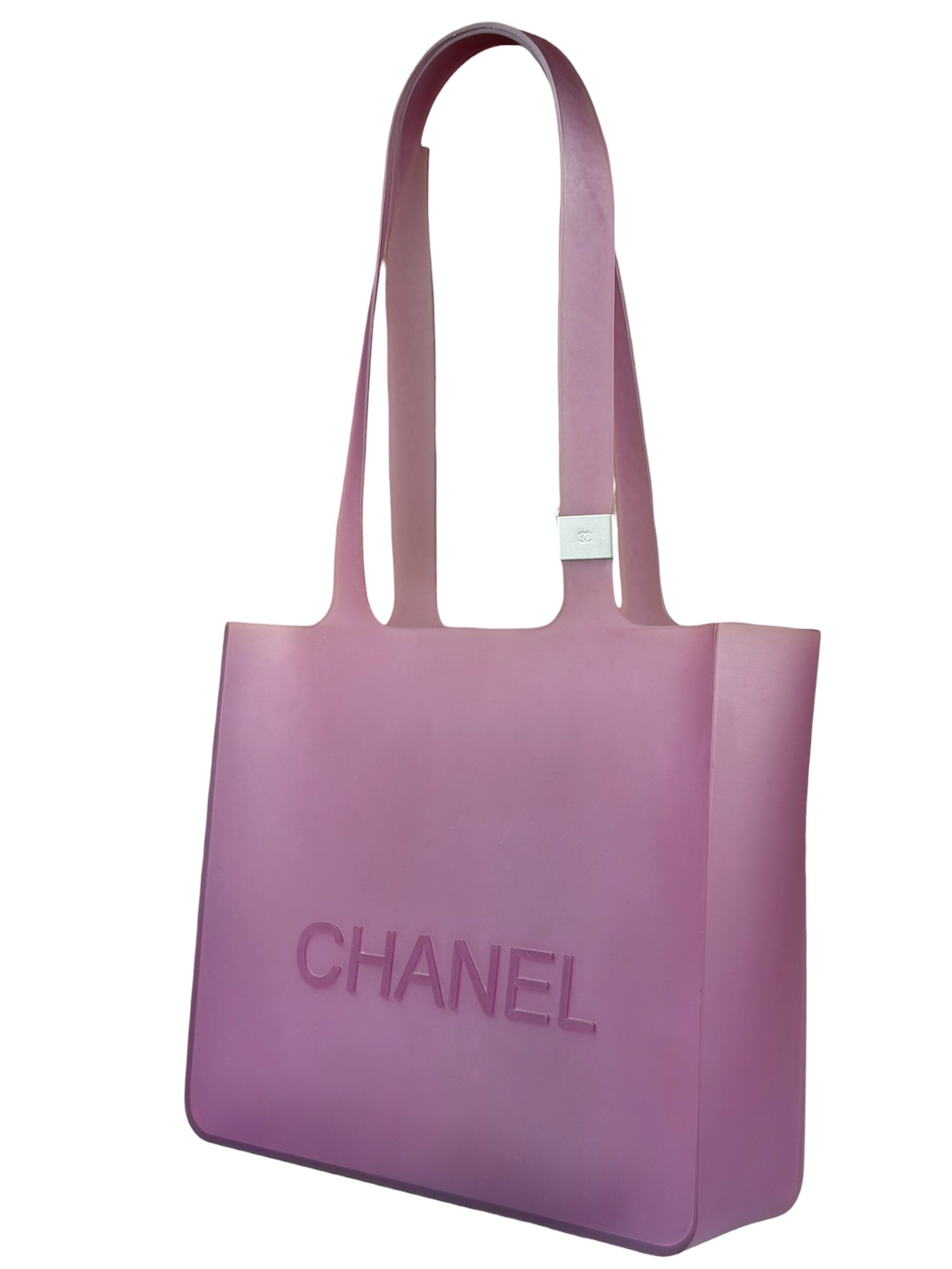 Chanel Purple Jelly Rubber Small Tote Bag Early 2000's