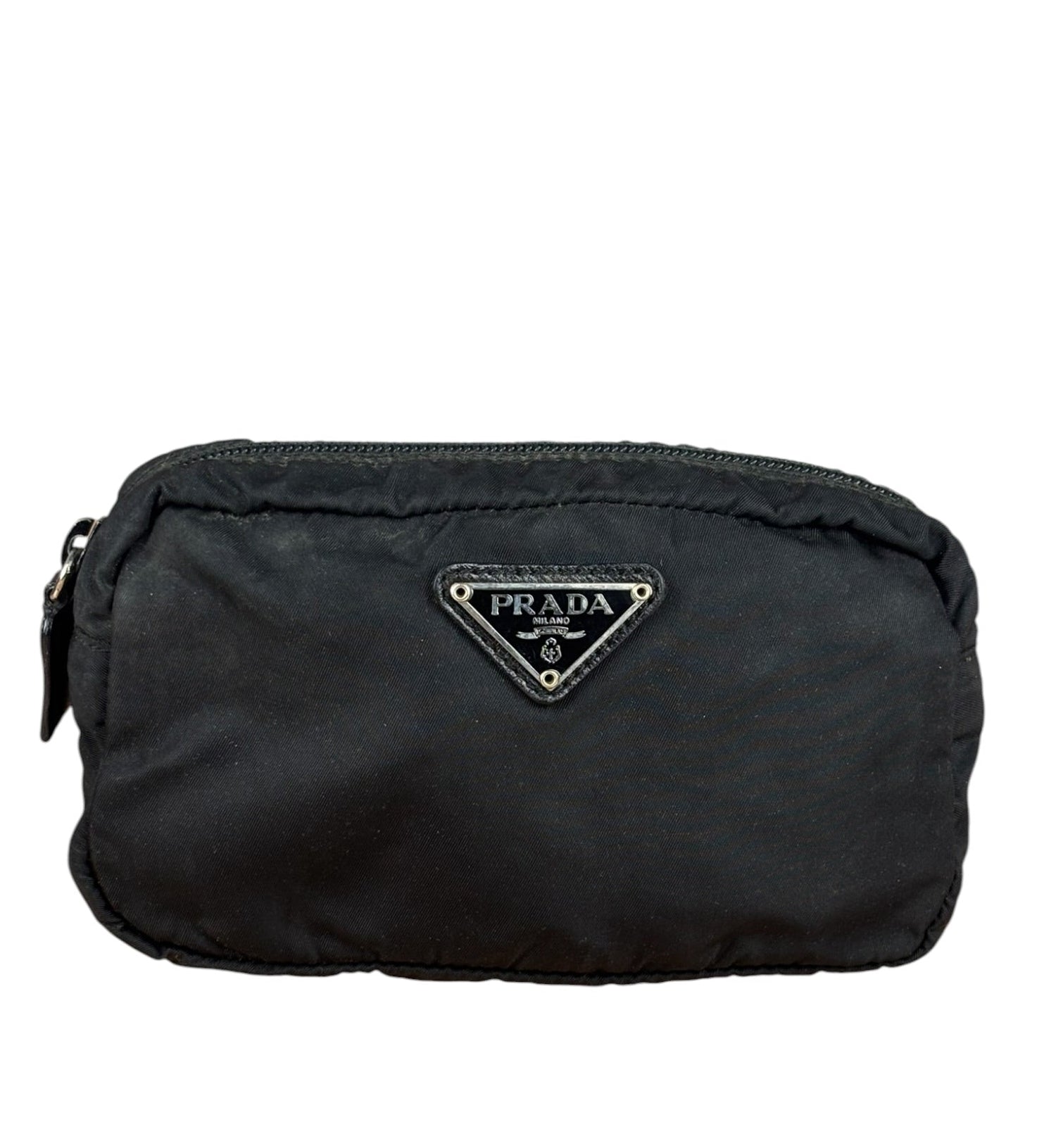 Prada Black Nylon Mini Travel Pouch