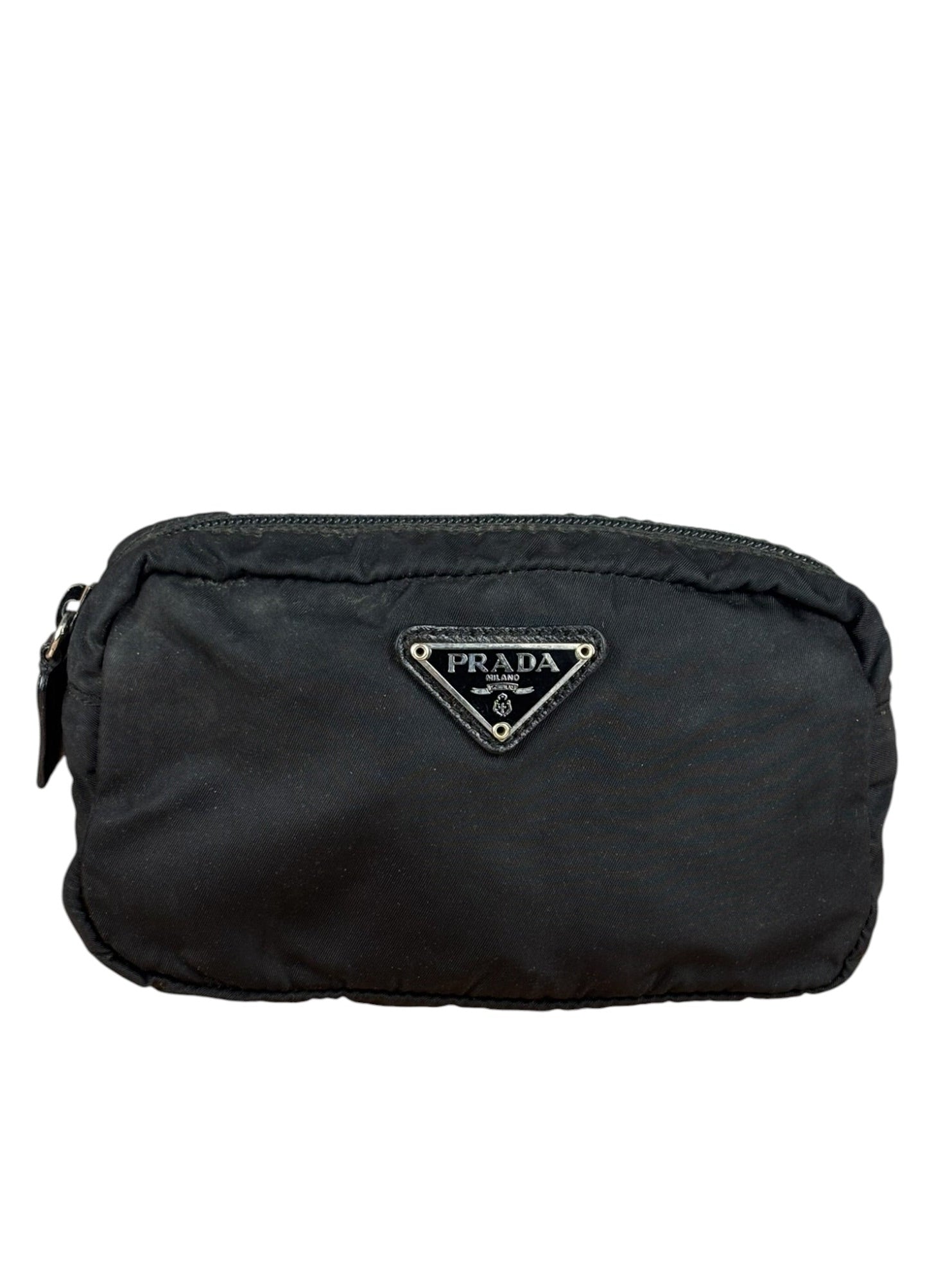 Prada Black Nylon Mini Travel Pouch