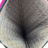 Chanel Navy Quilted Fluo Boy Medium O-Case Clutch