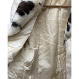 Vintage Cream/Brown Rabbit Fur Coat