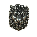 Gucci Silver Cocktail Lion Head Motif Ring