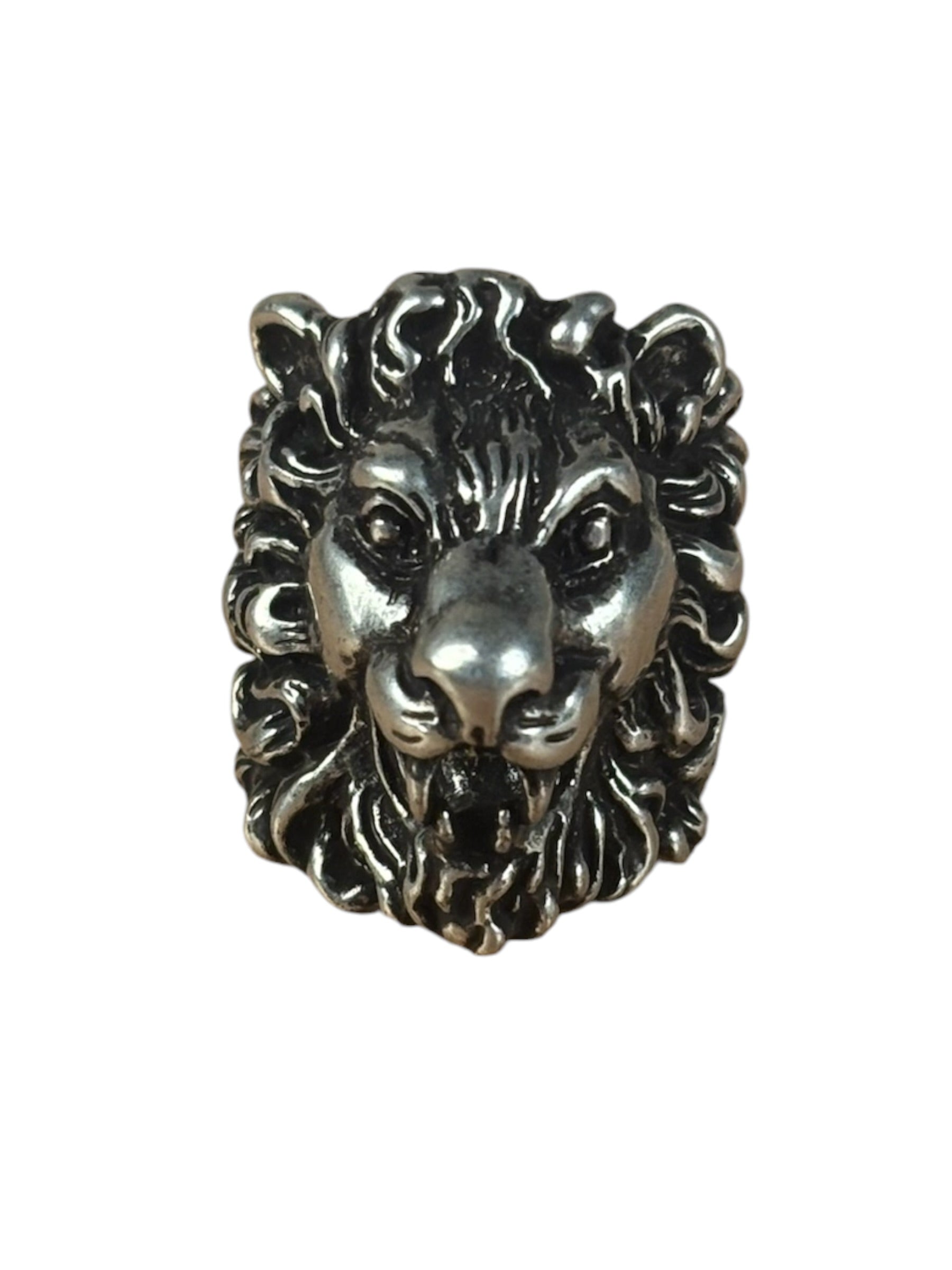 Gucci Silver Cocktail Lion Head Motif Ring
