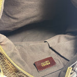 Fendi Brown Leather Trim Zucca Mamma Forever Baguette