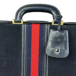 Gucci Navy Suede Vintage Briefcase