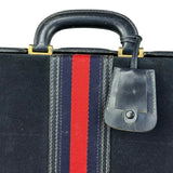 Gucci Navy Suede Vintage Briefcase
