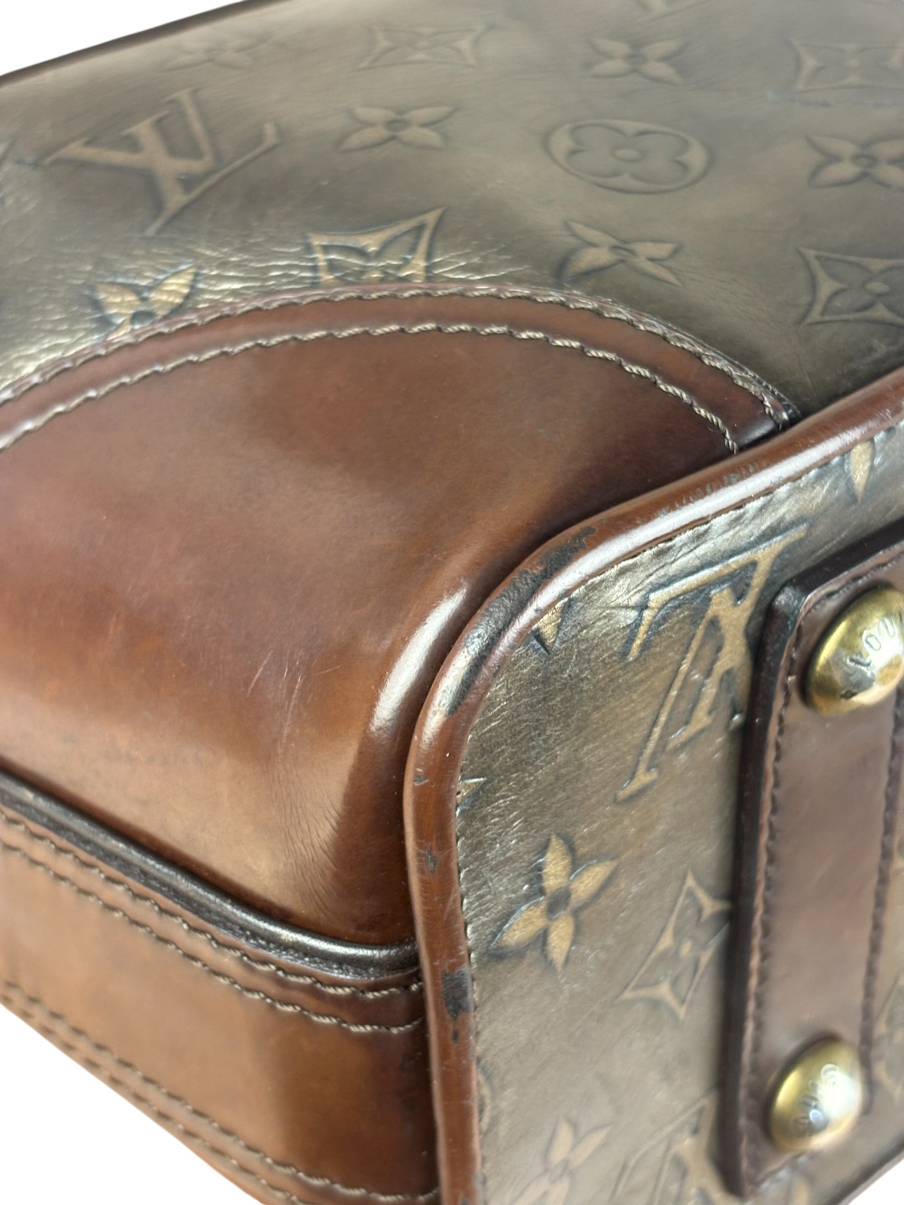 Louis Vuitton Metallic Bronze Embossed Sergeant PM Shoulder Bag