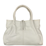 Burberry White Leather Bamboo Cinch Tote