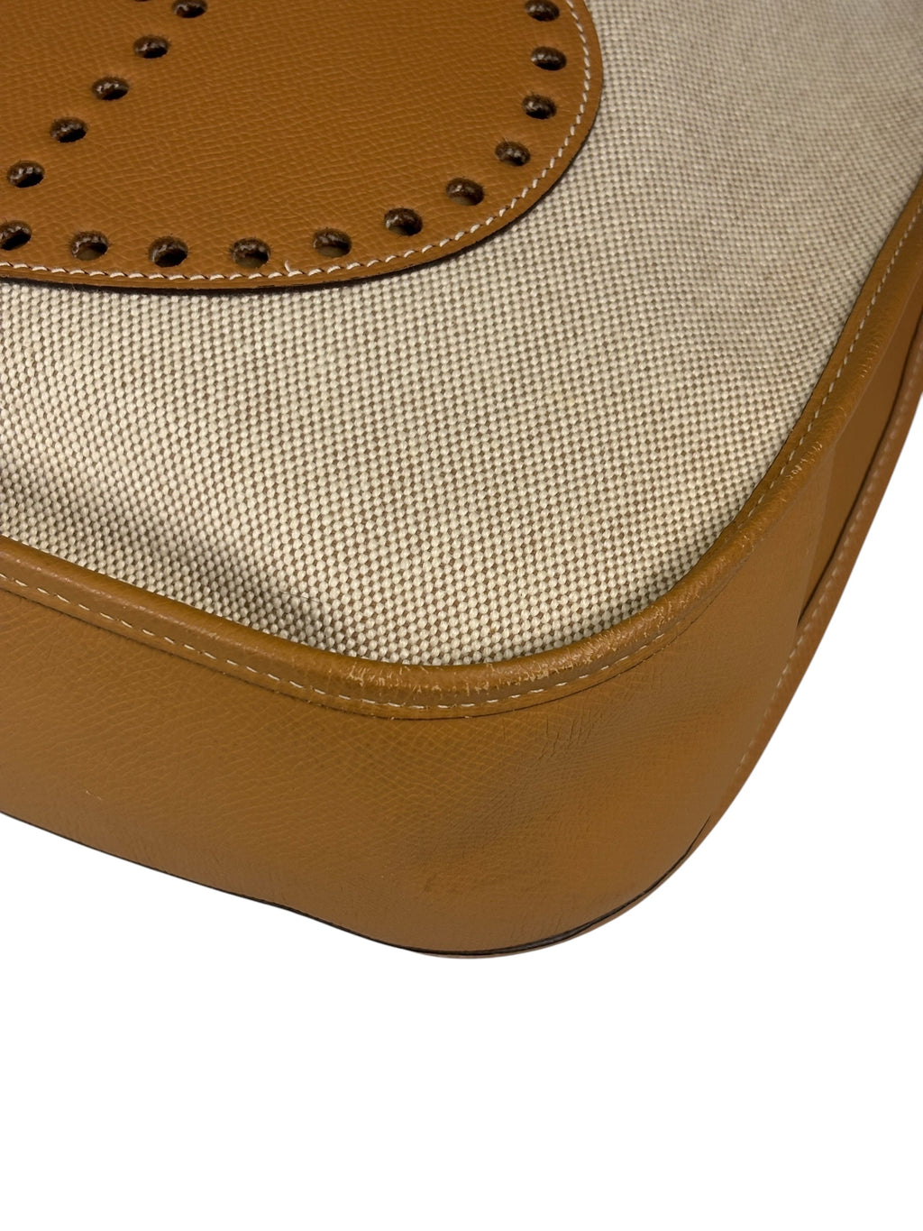 Hermes Brown Leather Trim Evelyne 2004