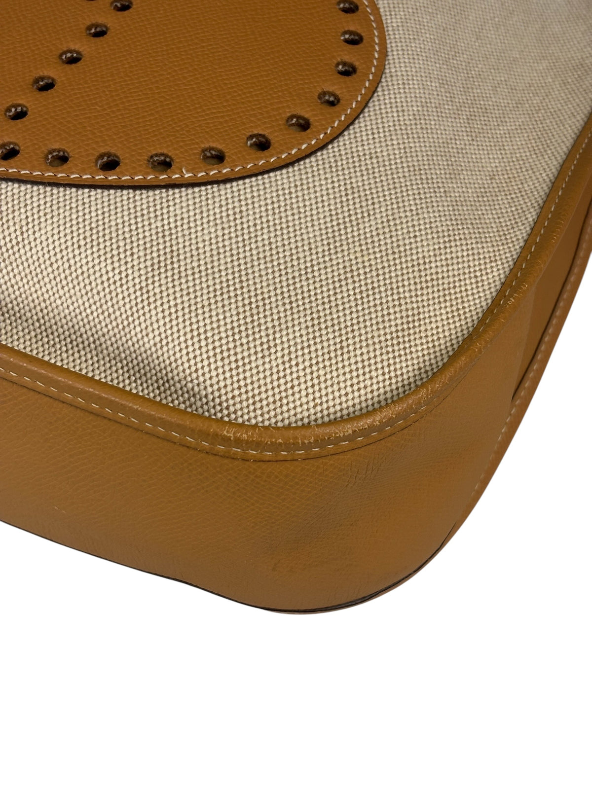 Hermes Brown Leather Trim Evelyne 2004