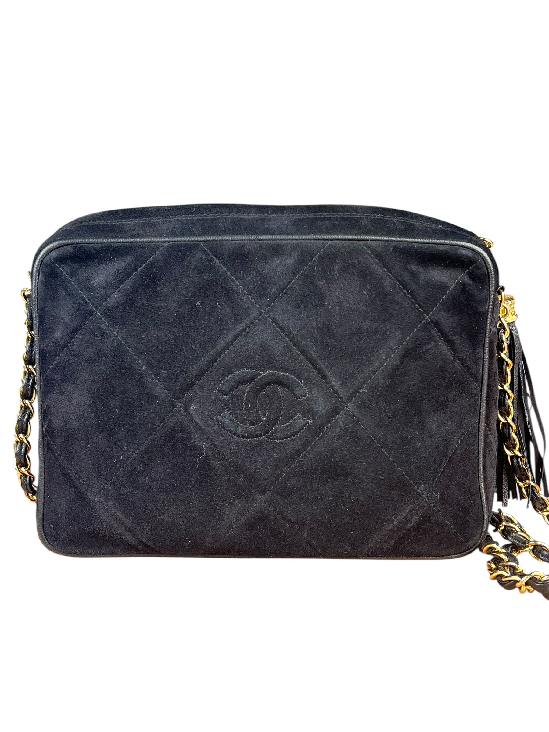 Chanel Suede CC Matelasse Camera Bag '88