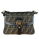 Fendi Vintage Zucca Pattern Canvas Shoulder Bag