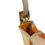 Fendi Orange Leather Trim/Satin Swirl Print Mini Baguette