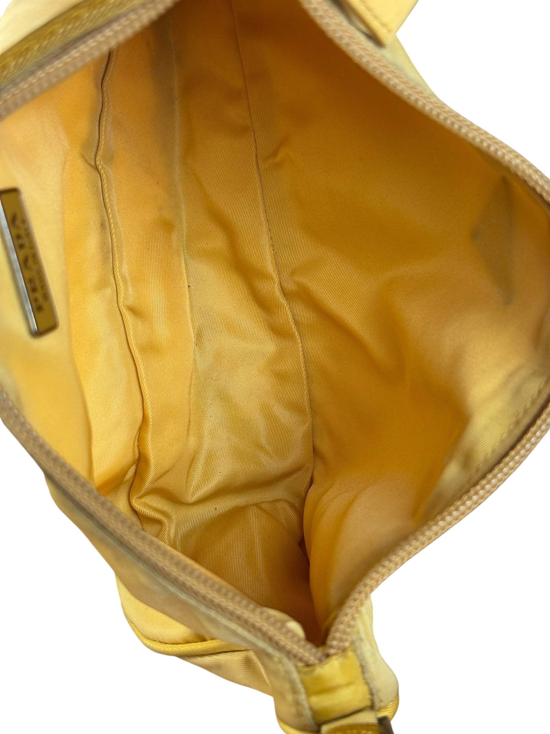 Prada Vintage Yellow Nylon Pochette