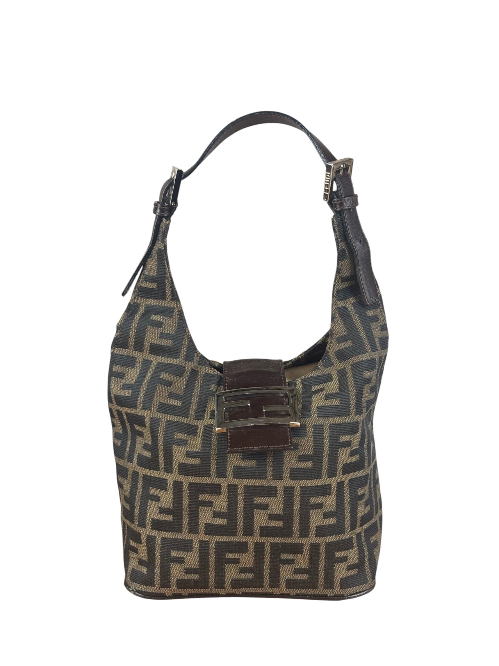 Fendi Zucca FF Mamma Baguette Shoulder Bag