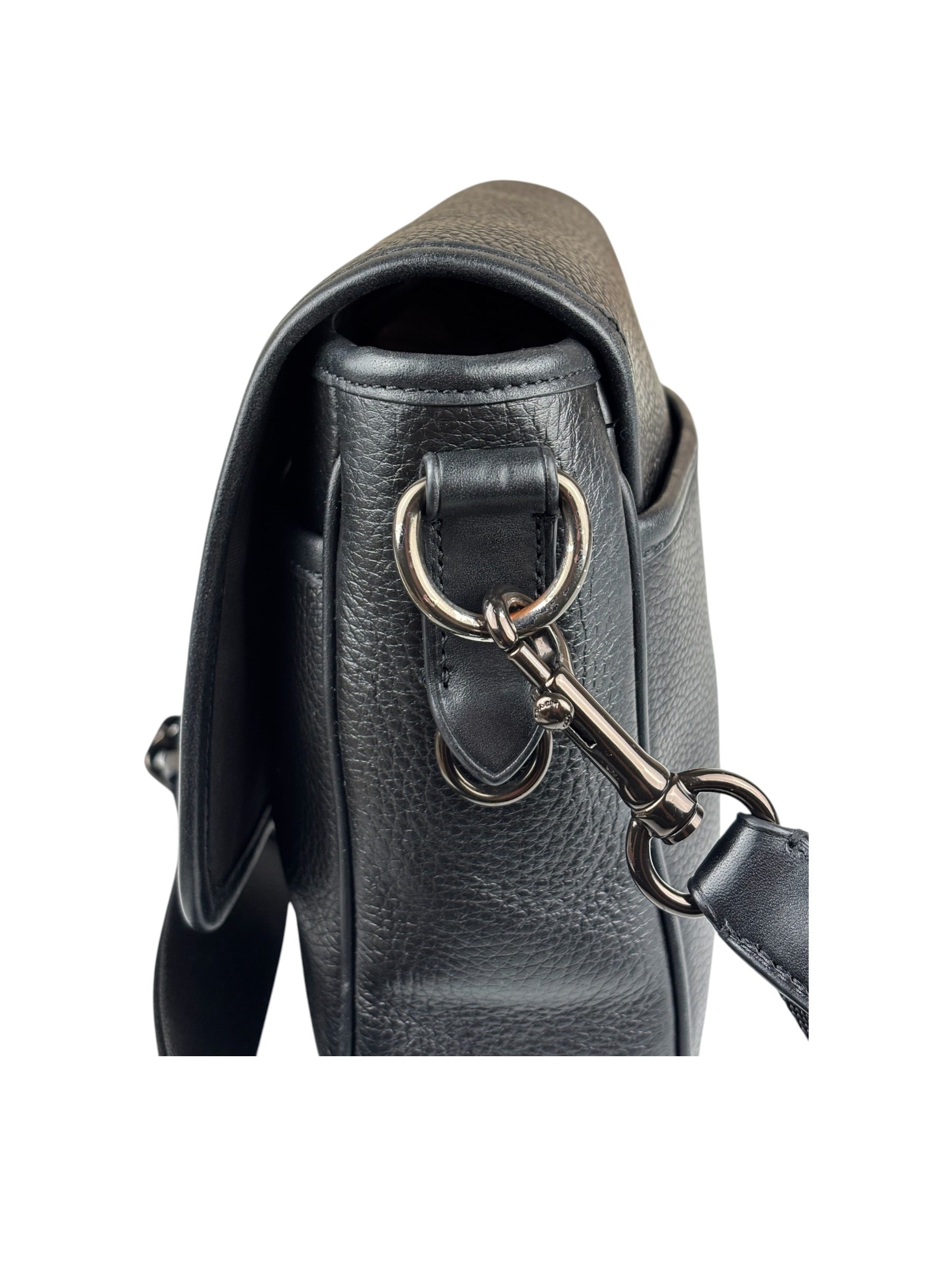 Coach Black Pebbled Leather Lucas Crossbody Bag