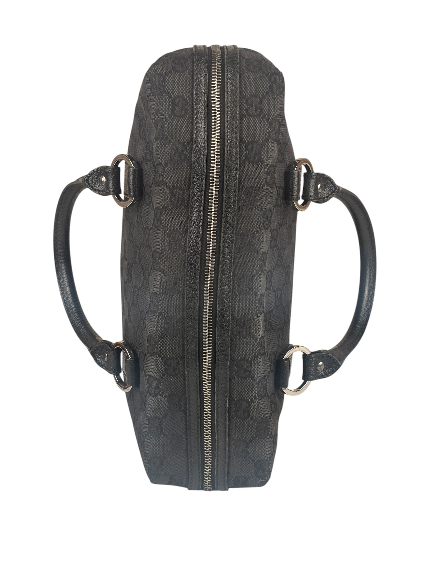 Gucci Black GG Canvas Monogram Hand Bag