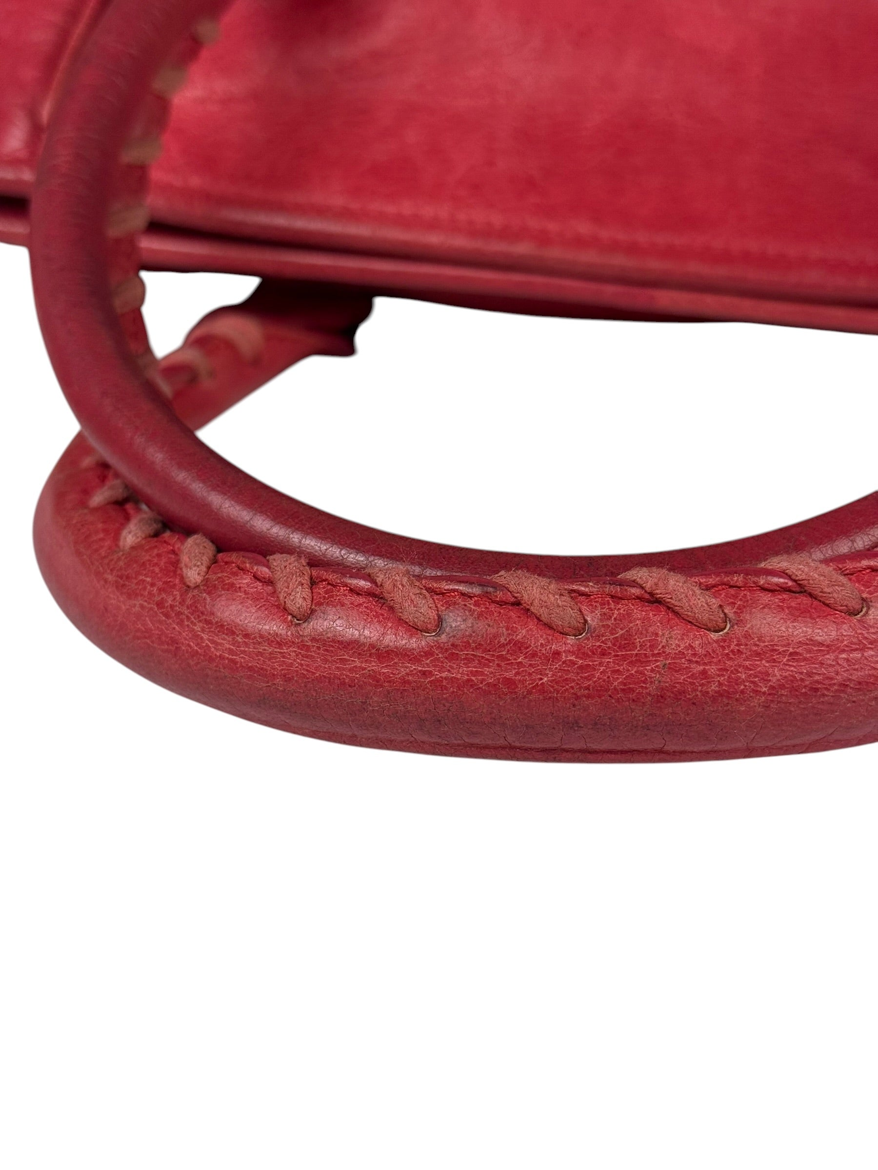 Balenciaga Red Leather Le City Tote