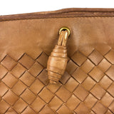 Bottega Veneta Brown Woven Intrecciato Pochette
