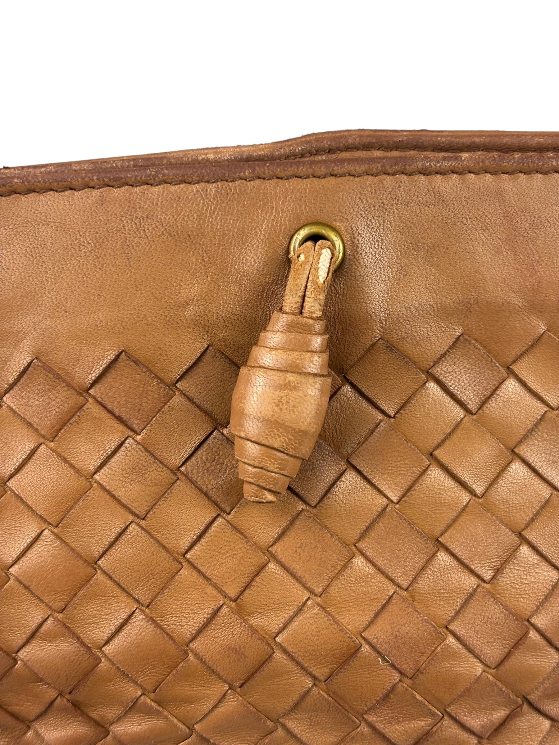 Bottega Veneta Brown Woven Intrecciato Pochette