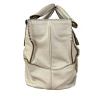 Celine Vintage Ivory Leather Boogie Handbag