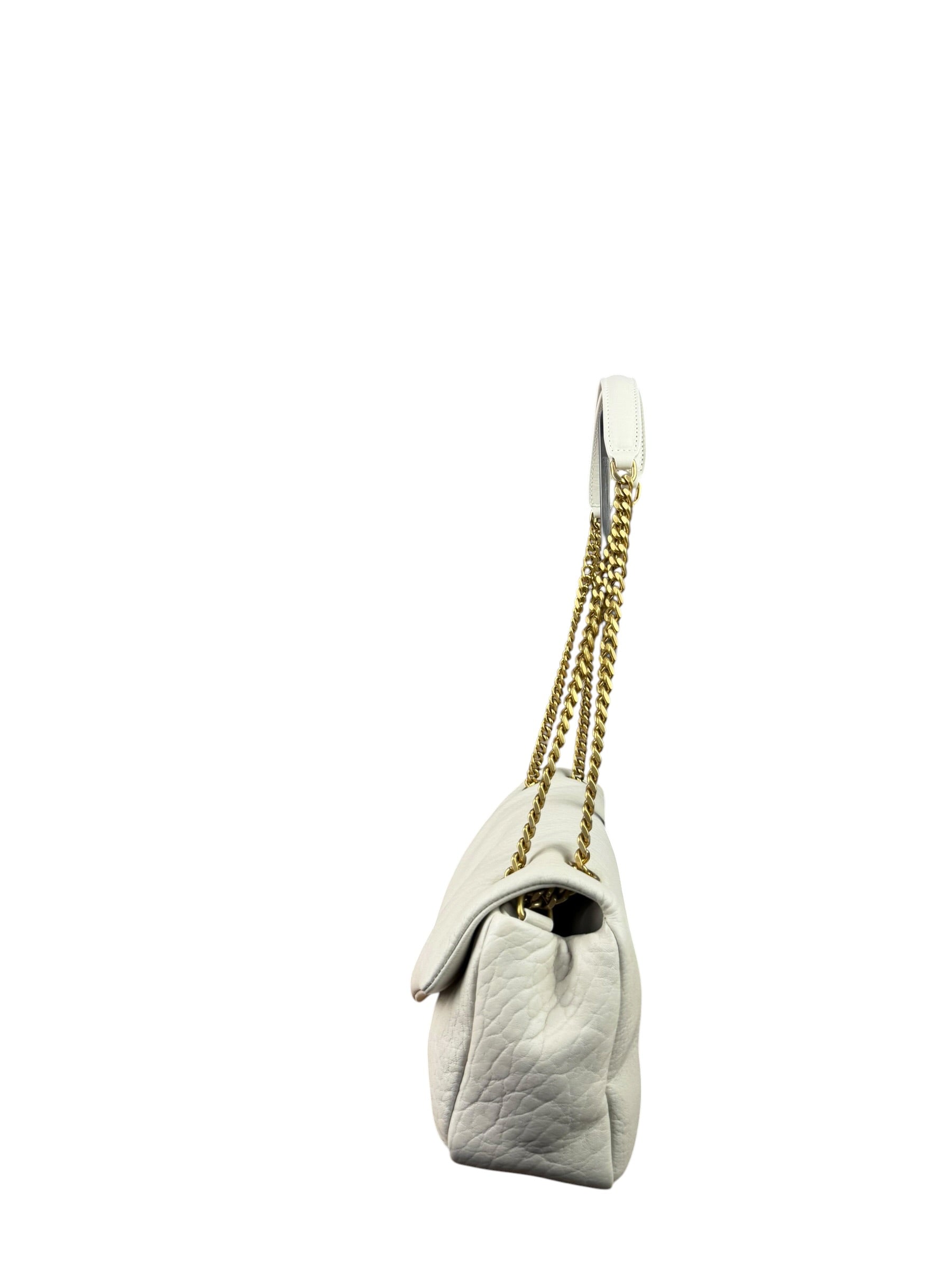 YSL Calypso Crema Soft Flap Bag