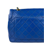 Chanel Vintage Blue Lambskin Flap Bag 1989