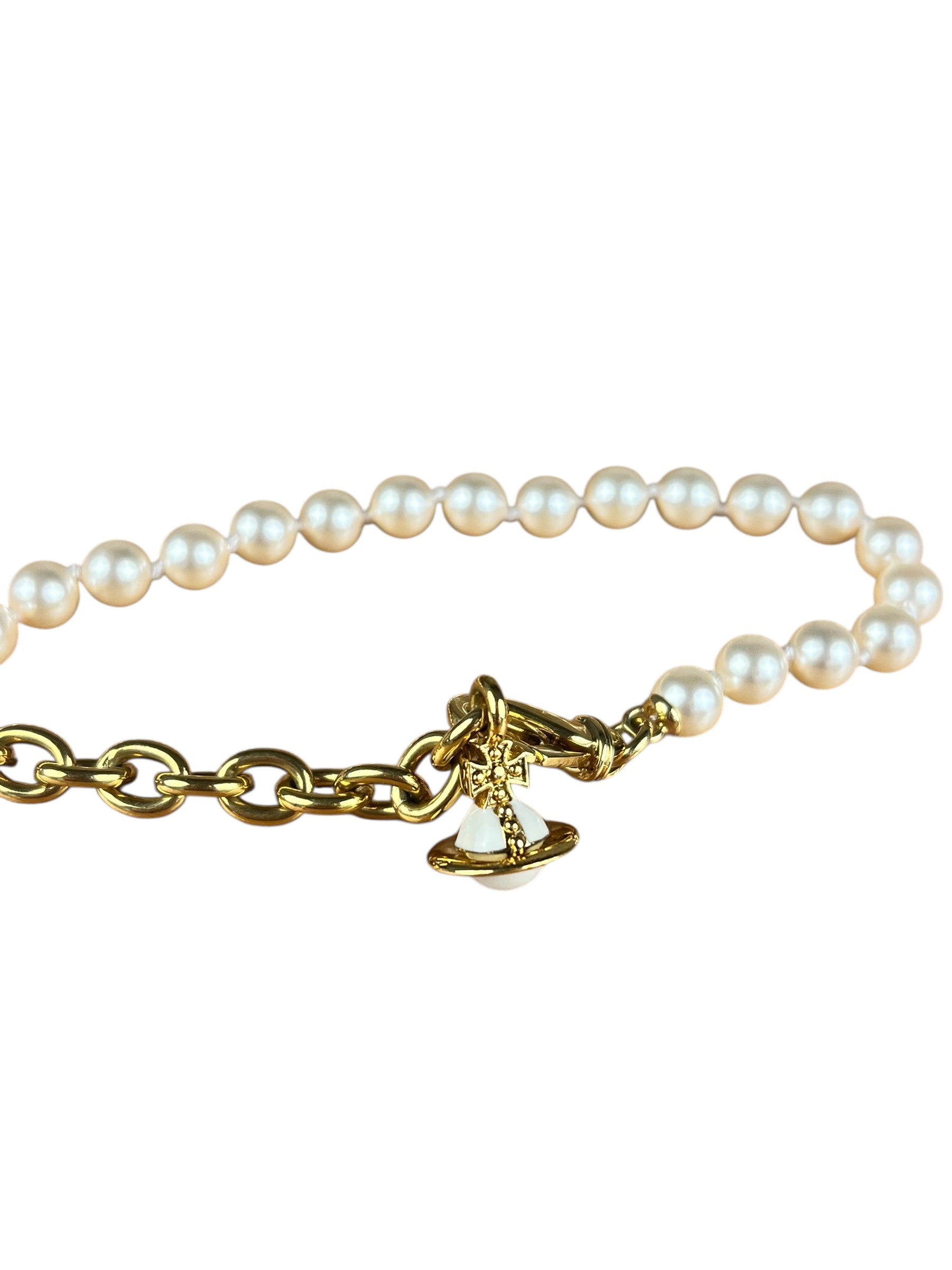 Vivienne Westwood Pearl Chain Orb Bracelet
