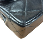Chanel Black Quilted Two-Toned CC Double Flap Bag 90s