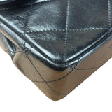 Chanel Black Quilted Two-Toned CC Double Flap Bag 90s
