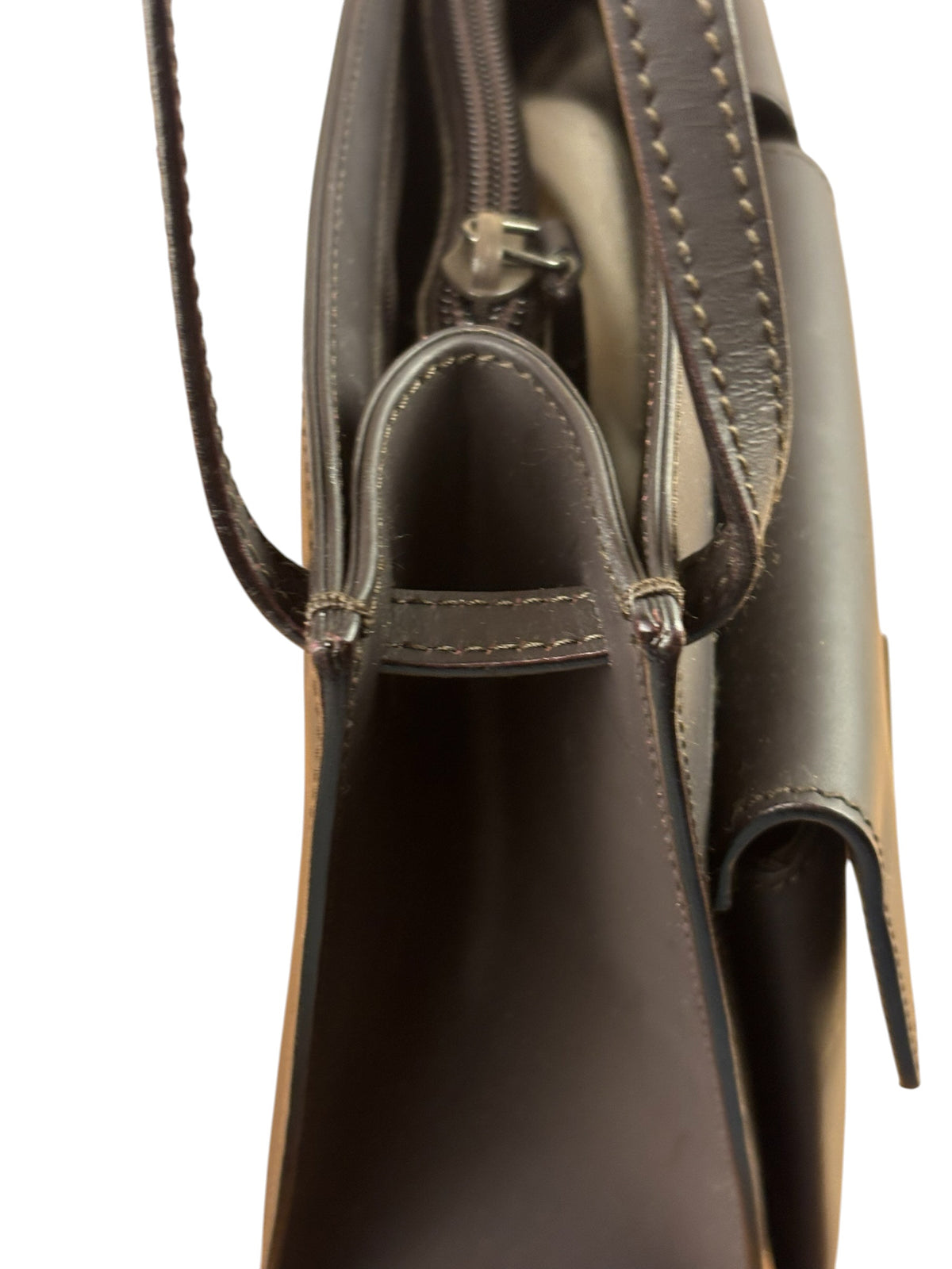 Gucci Wine Leather Double Pocket Shoulder Bag