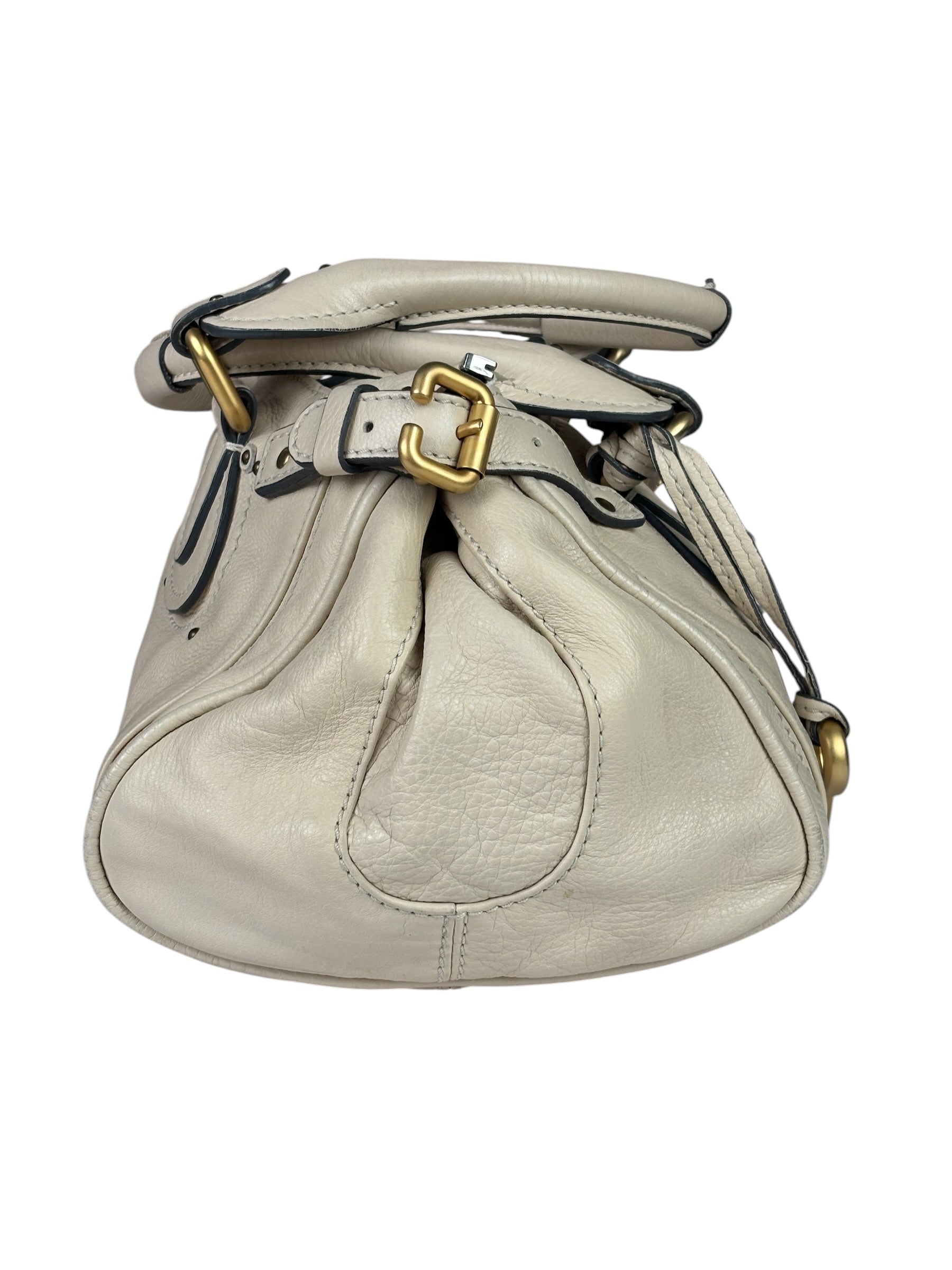 Chloe Beige Leather Paddington Shoulder Bag