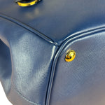 Prada Blue Galleria Saffiano Leather Tote