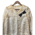Language Vintage Rabbit Fur Coat