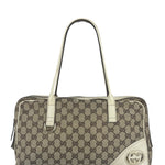 Gucci GG Beige Ivory Leather Shoulder Bag