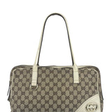 Gucci GG Beige Ivory Leather Shoulder Bag