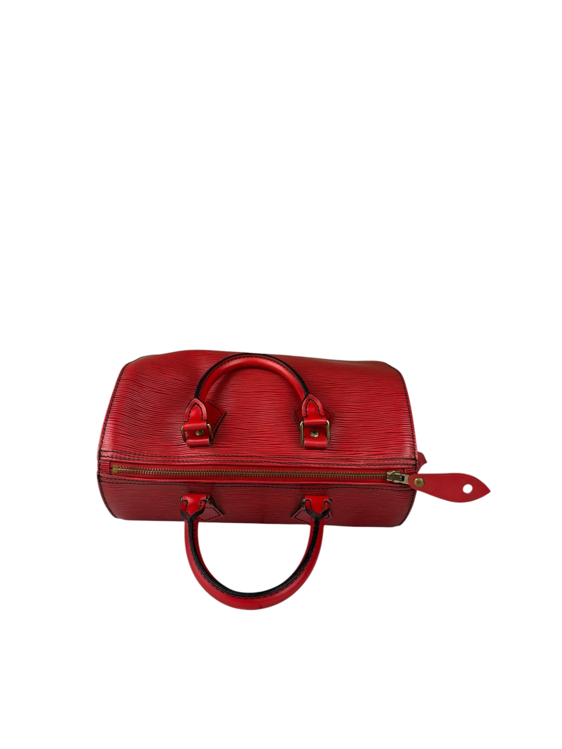 Louis Vuitton Castillian Red Epi Leather Speedy Mini Handbag