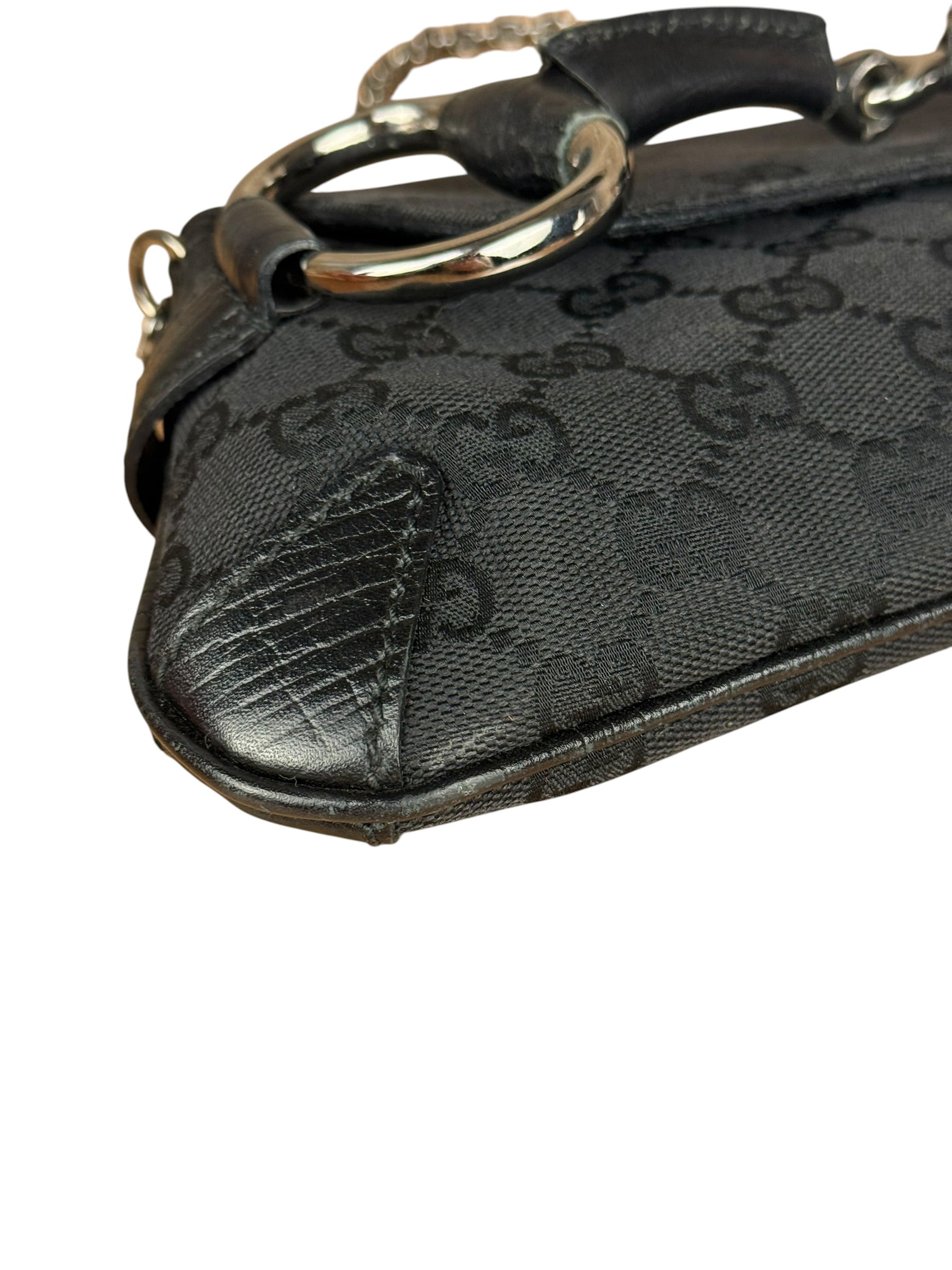 Gucci Black Tom Ford Horsebit Shoulder Bag