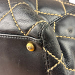 Chanel Black Leather Wild Stitch Surpique Tote 2005