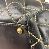 Chanel Black Leather Wild Stitch Surpique Tote 2005