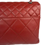 Chanel Red Qulited Leather Flap Shoulder Bag 2011
