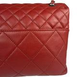 Chanel Red Qulited Leather Flap Shoulder Bag 2011