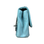 Chanel CC Two-Toned Blue Leather Flap Bag 2014