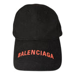 Balenciaga Black Neon Pink Logo Cap