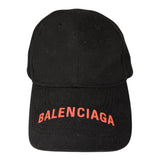 Balenciaga Black Neon Pink Logo Cap