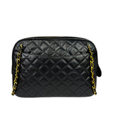 Chanel Black Quilted Lambskin Camera Bag 1989