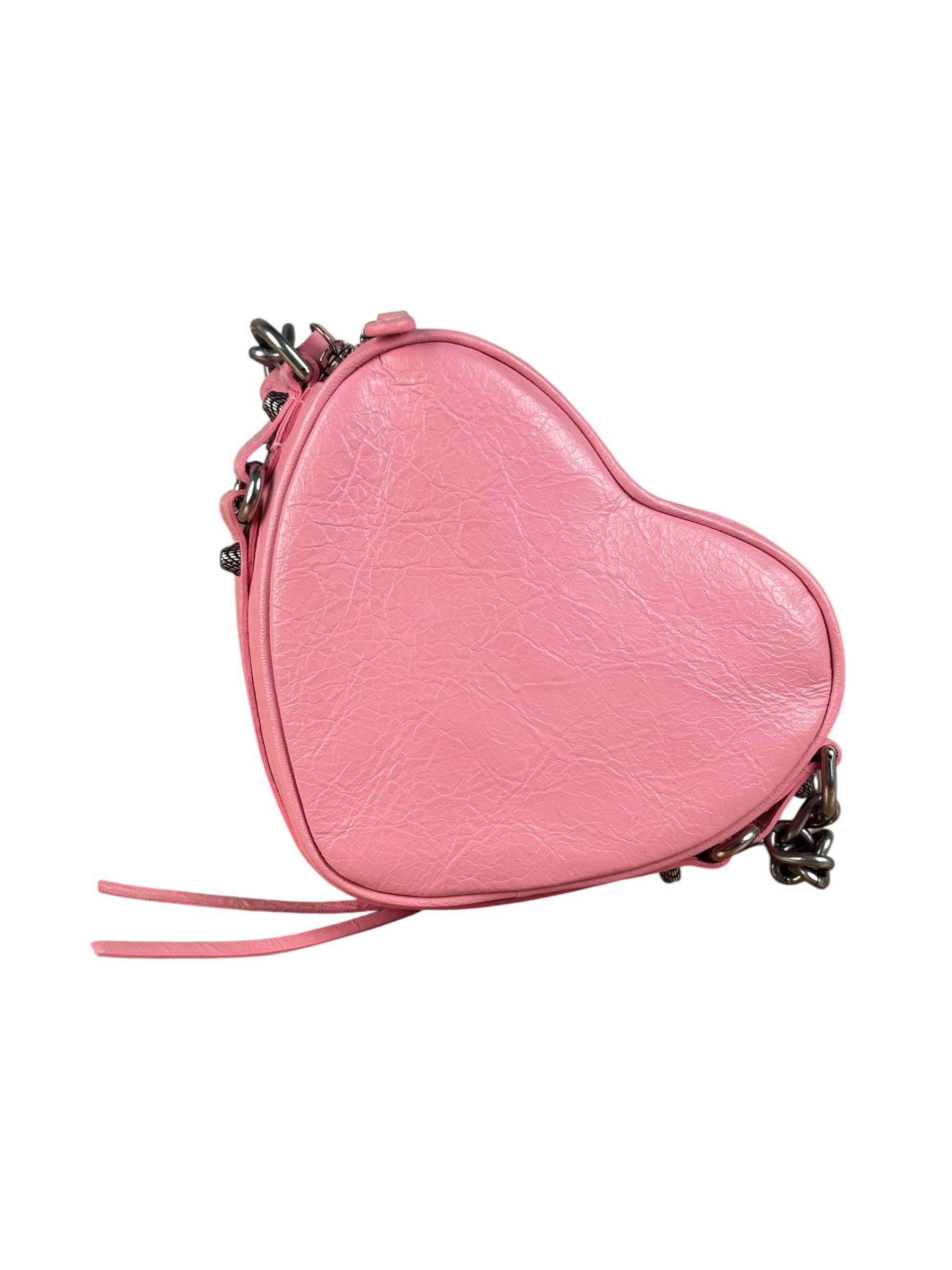 Balenciaga Pink Le Cagole Heart Mini Bag
