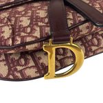 Christian Dior Burgundy Trotter Mini Saddle Bag