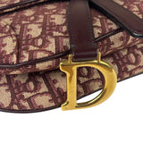 Christian Dior Burgundy Trotter Mini Saddle Bag