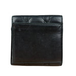 Christian Dior Black Leather Quilted Compact Wallet